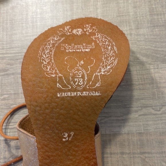 Made in Portugal sz 37 Felmini camel and glittery tan soft leather - Picture 7 of 12